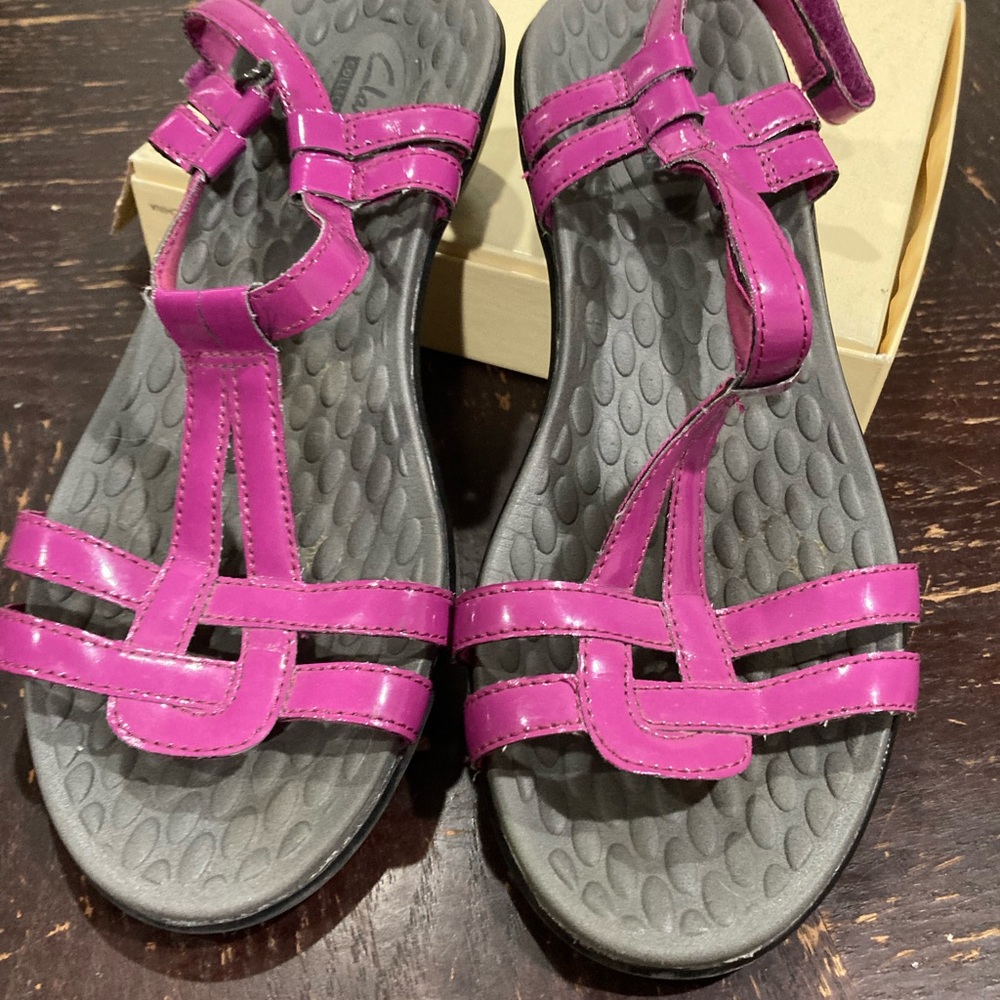Clarks (hot) Pink Sandals with Adjustable Straps